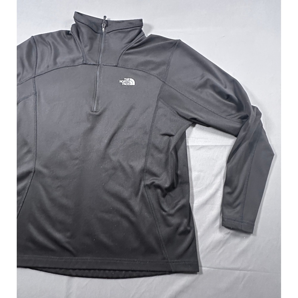 The North Face Mens Black Quarter Zip Pullover Fleece Jacket Size Large - Picture 10 of 13